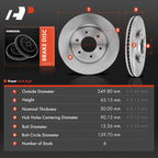 Front Side Disc Brake Rotors for Infiniti QX56 (2007-2010)