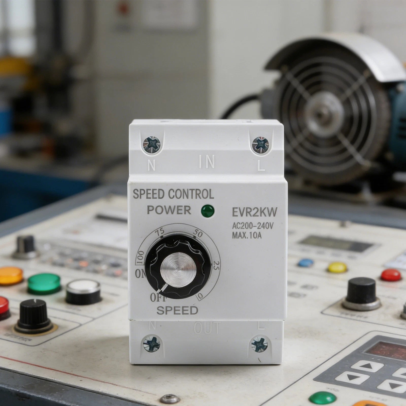 Electronic Voltage Regulator 220V 10A for Fan Control (DIN Rail Mount)