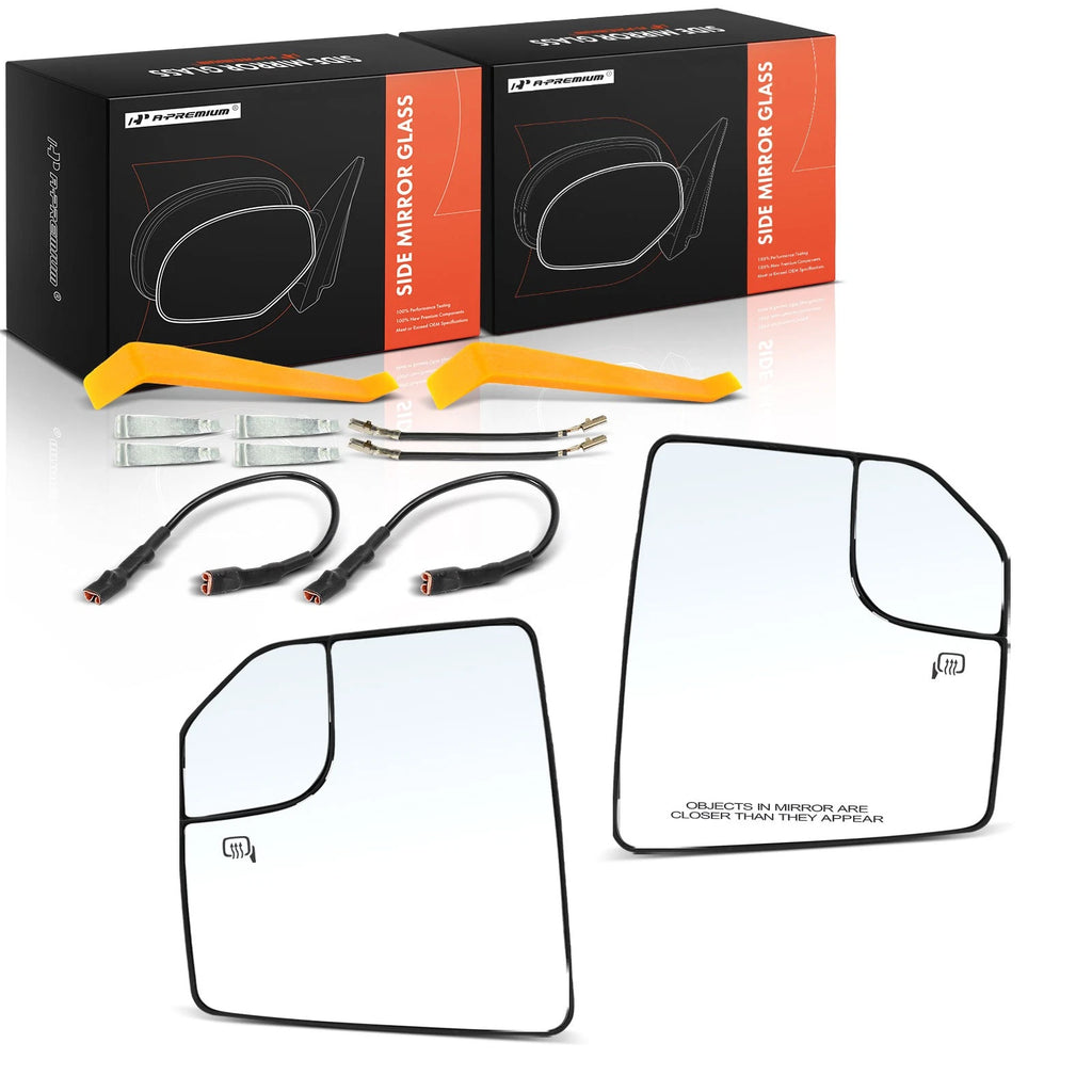 Power Mirror Glass Pair with Blind Spot & Heated for Ford F-150 (2015–2018)