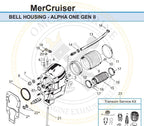 Transom Repair Kit for Mercruiser Alpha One Gen 2 (30-803099T1)