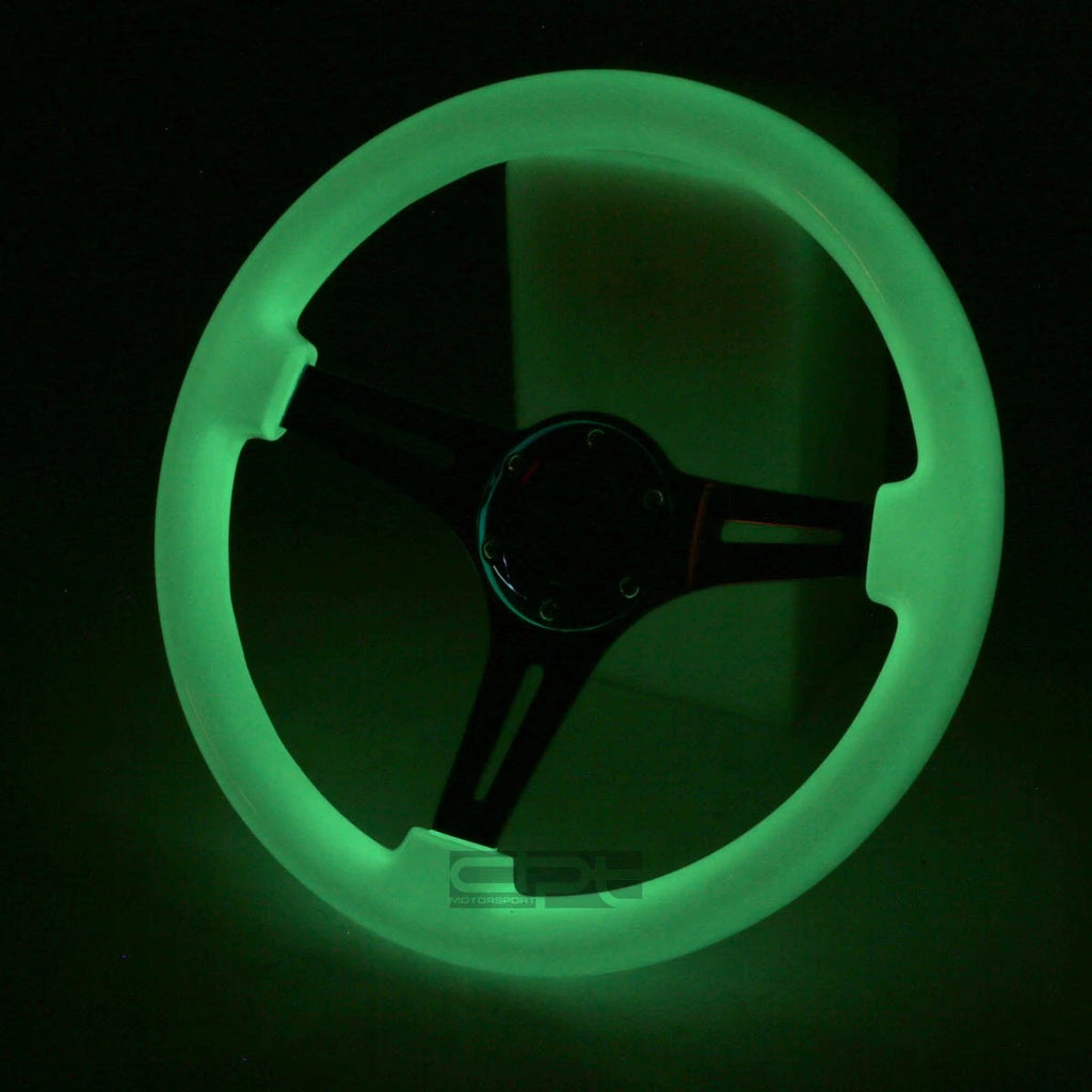 NRG 350MM Classic Racing Steering Wheel for Universal Fit (Glow-in-the-Dark)