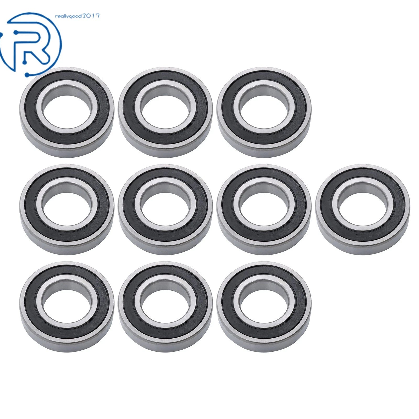 10Pcs 6208-2RS Deep Groove Ball Bearing 40mm ID 80mm OD 18mm Deep