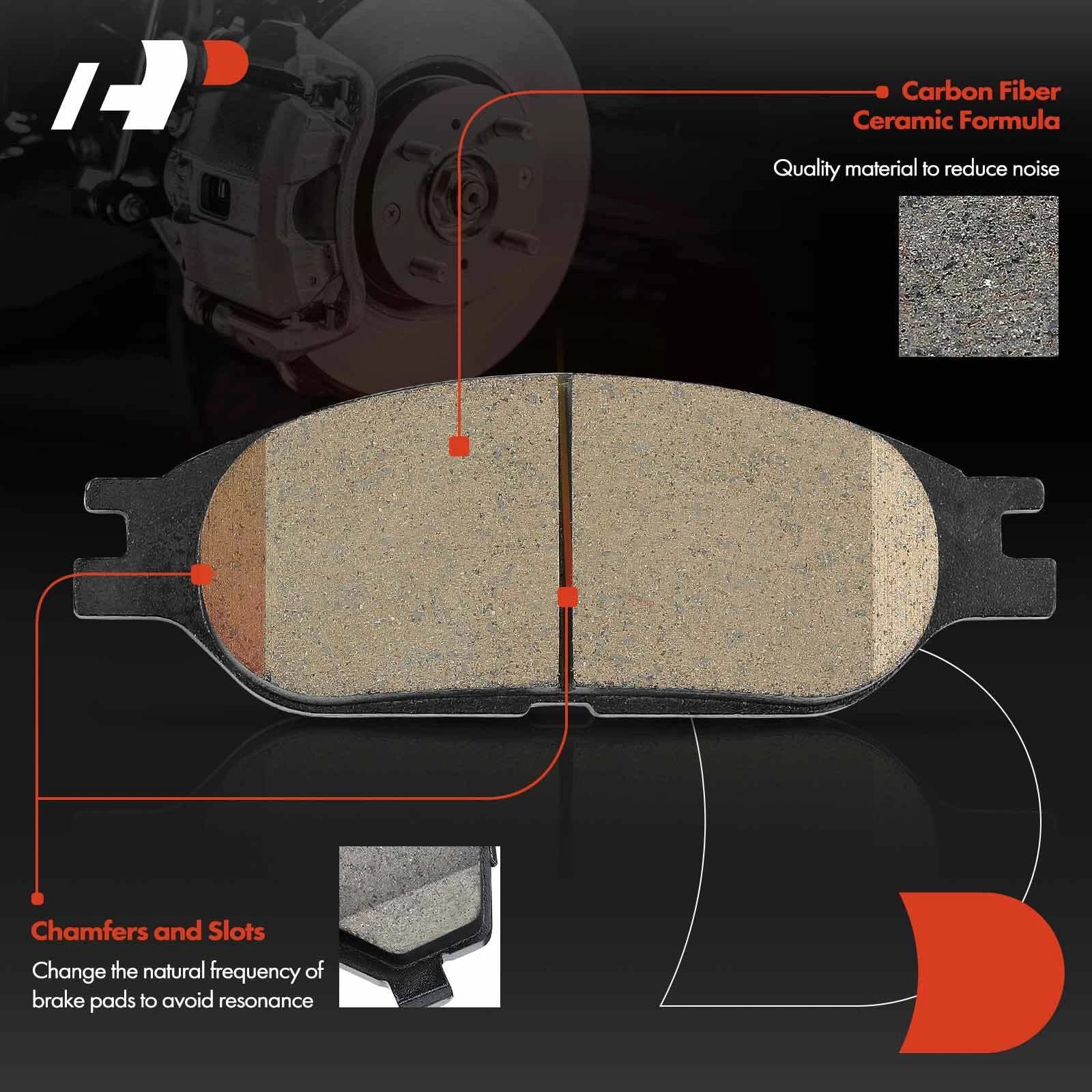 Set of 4 Front Ceramic Brake Pads for Ford Windstar (1999–2003)