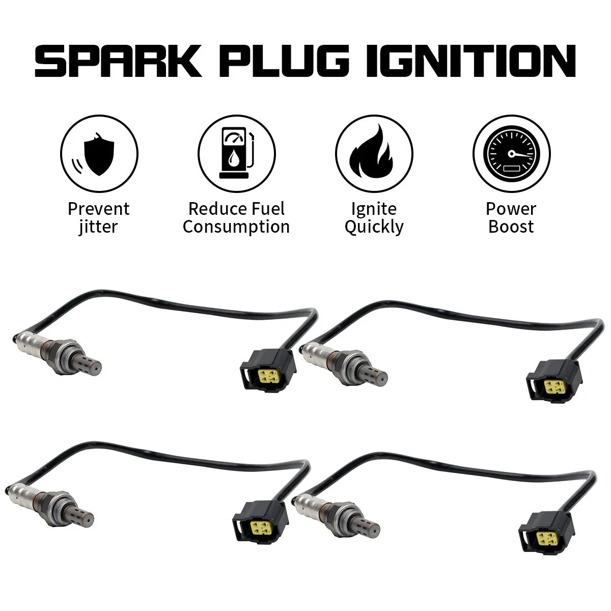 4X Up/Downstream O2 Sensors for Jeep Commander Liberty Wrangler (2001–2018)