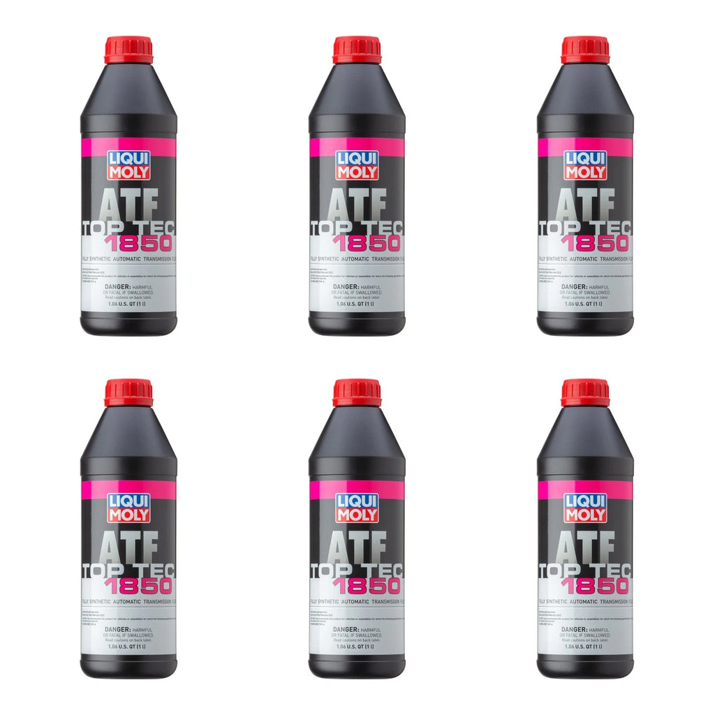 Set of 6 Liqui Moly Top Tec ATF 1850 Automatic Transmission Fluid (6L)