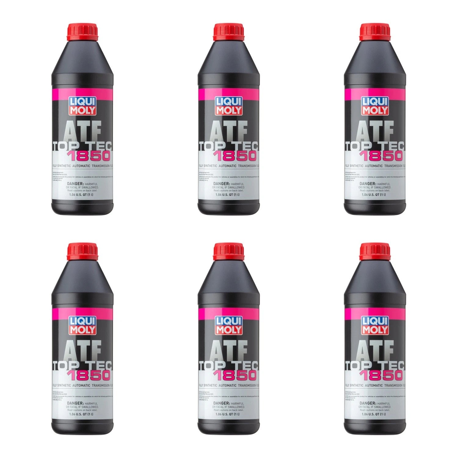 Set of 6 Liqui Moly Top Tec ATF 1850 Automatic Transmission Fluid (6L)