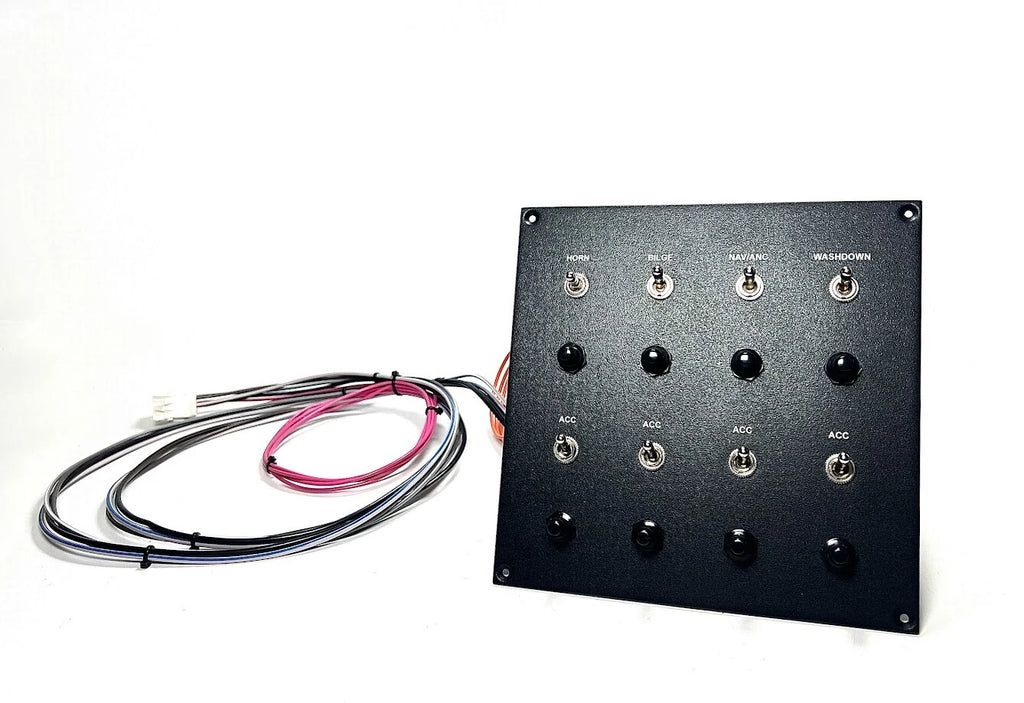 8 Switch Electrical Panel for Custom Applications (8.5in x 8.5in)