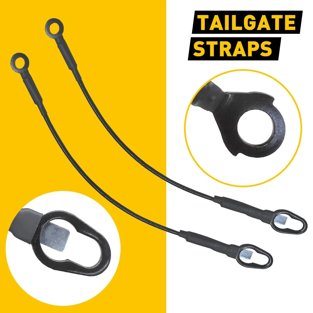 Set of 2 Rear Tailgate Cables Straps for Dodge Dakota/Raider (1987–2011)