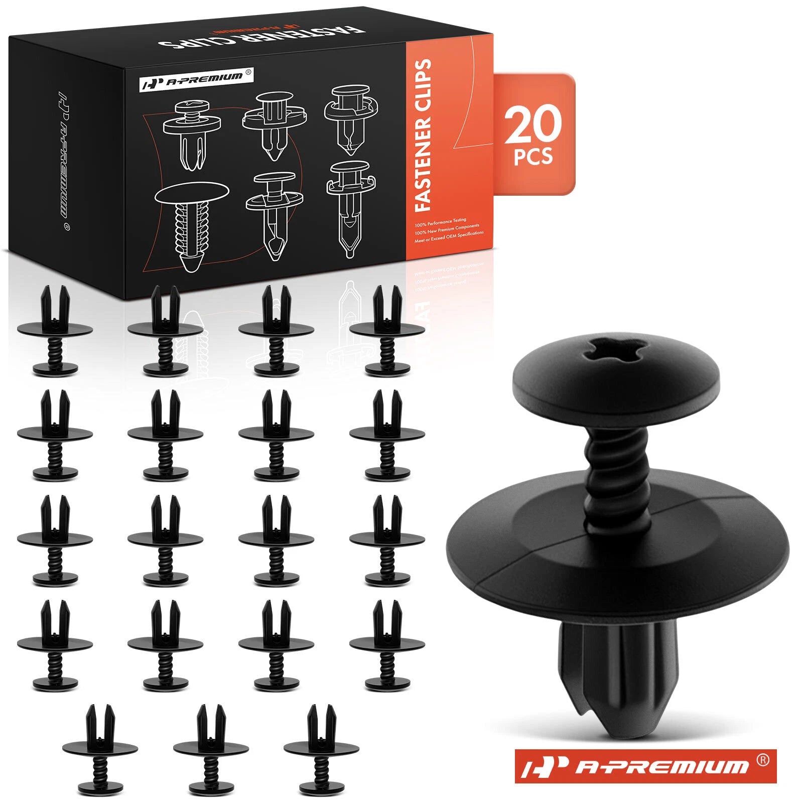 20Pcs 7mm Nylon Hood Insulator & Rear Bumper Retainer for BMW (2017-On)