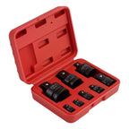 Set of 8 Impact Socket Reducers 1/4 to 1in Adapter CR-MO Steel w/ Case