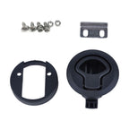 Set of 4 Black Flush Pull Slam Latch Non-Locking for RV Marine Deck