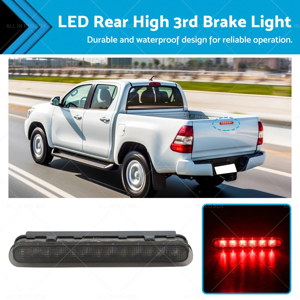 1x LED Rear High 3rd Brake Light for Toyota Hilux VIGO SR5 (2004–2015) Smoked