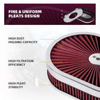 12" Oval Full Finned Air Cleaner for Carburetors