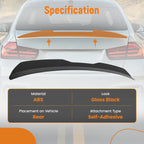 Glossy Black Wing Spoiler for Volkswagen Golf 7 MK7 R GTI (2012–2020)