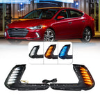 LED Dynamic DRL Fog Light Turn Signal for Hyundai Elantra (2017–2018)
