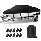 210D Heavy Duty Waterproof Boat Cover for V-Hull 17FT-19FT (Trailerable)