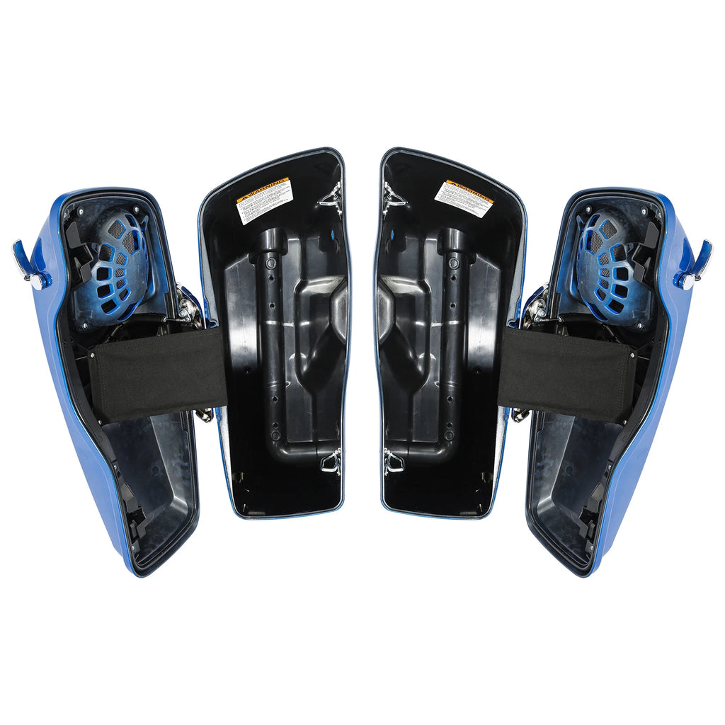 Hard Saddlebags Speaker Lids for Harley Touring (2014–Present) Electric Blue