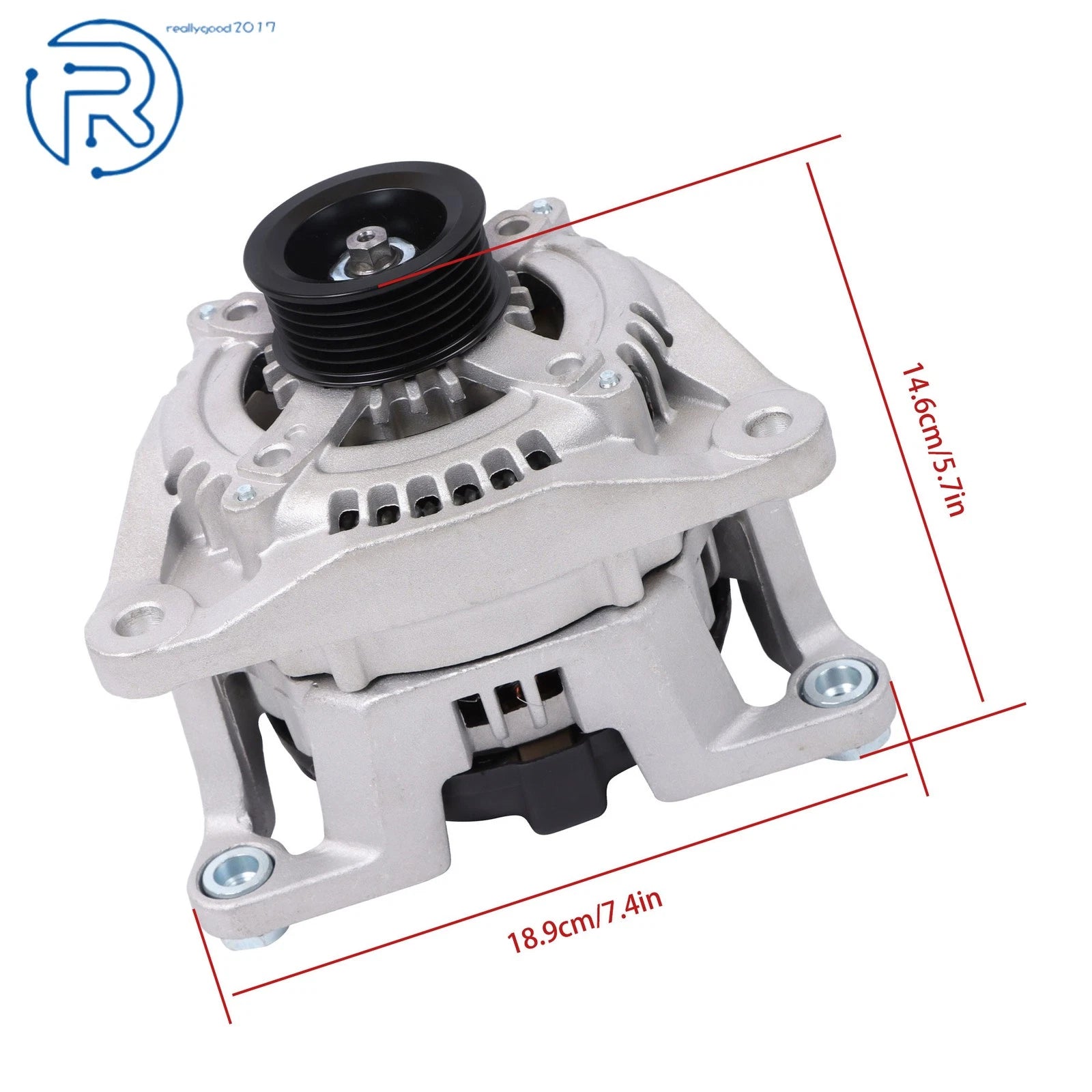 160A Alternator for Ram 1500 2500 3500 (2011-2018) 6-Groove Pulley