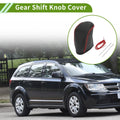 Dodge Journey Gear Shift Knob Cover 2011-2020 Pebbled Black Red
