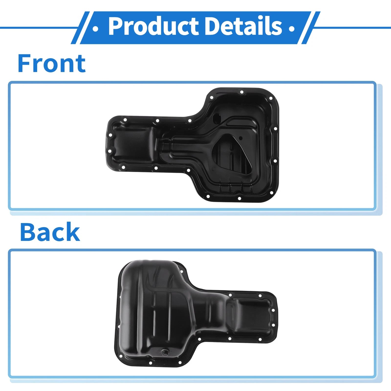 Engine Oil Pan for Toyota Corolla (1998–2008) No.264314 Steel Black