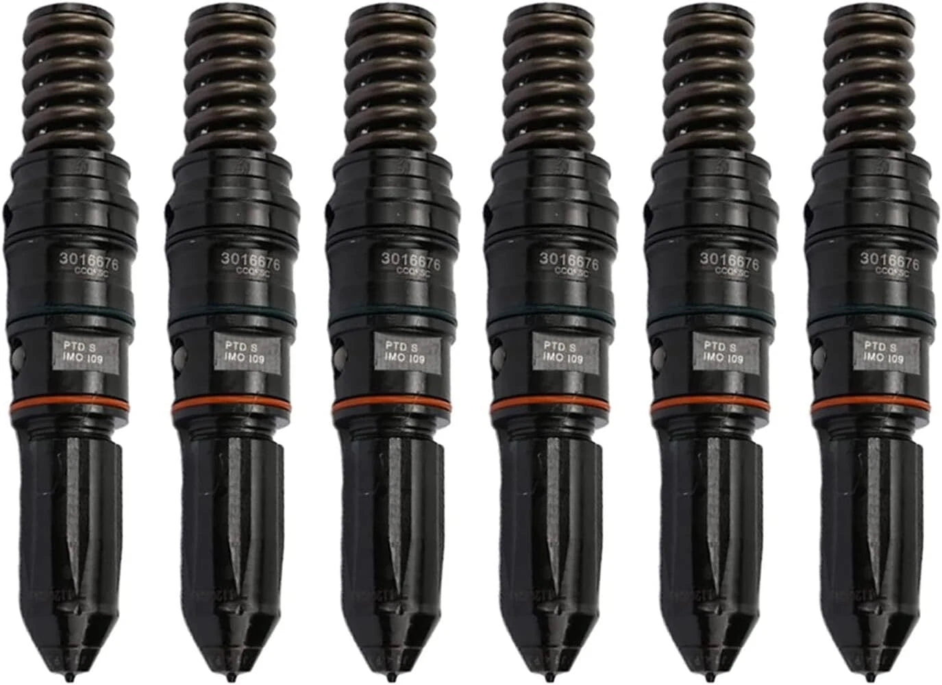 6X Fuel Injector 3016676 for Cummins NTA855-G3 KTA19 QSK19 (Diesel Engine)