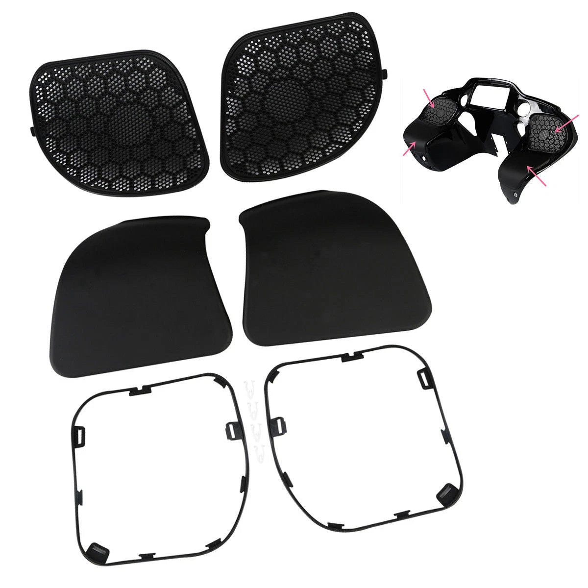 Fairings Glove Box Doors Speaker Grills for Harley Road Glide FLTR (2015–2023)