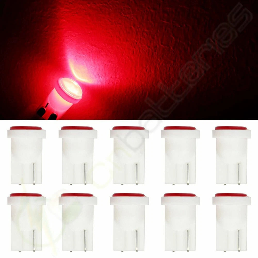 10pcs T10 COB LED Bulbs for Instrument Cluster Gauge (194, 168, 2825)