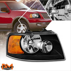Right Side Black Amber Headlight for Ford Expedition (2003–2006)