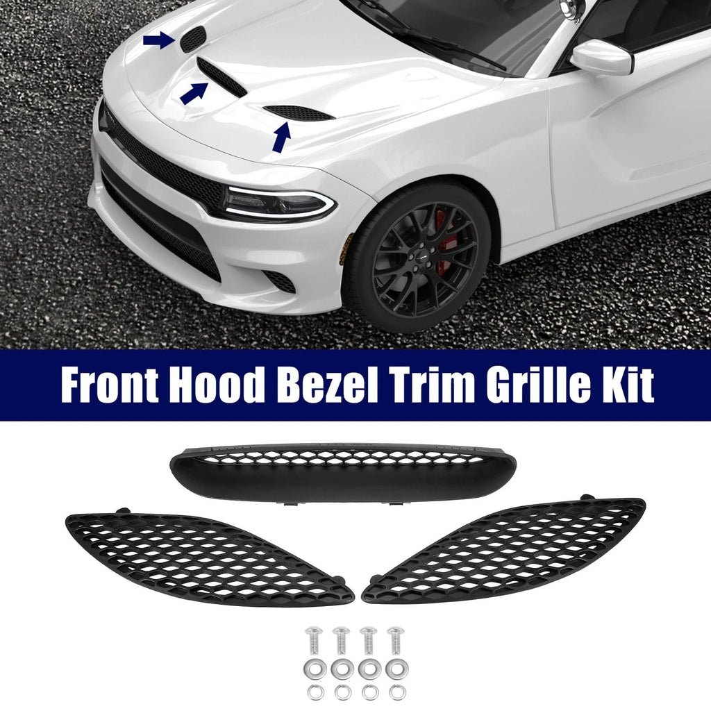Hood Bezel Trim Grill Kit for Dodge Charger (2015–2020) 68202462AB