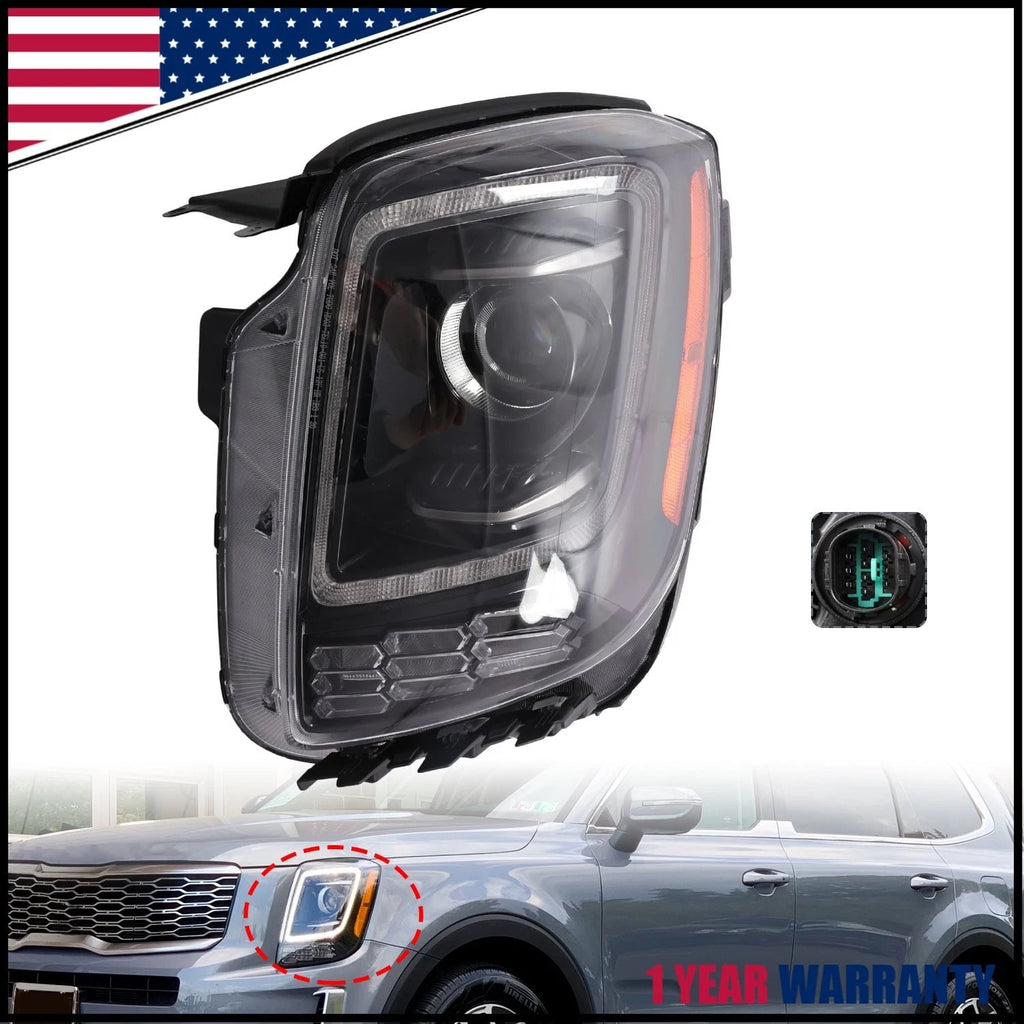 Halogen Headlight for Kia Telluride (2020–2022) W/LED DRL 92101-S9000