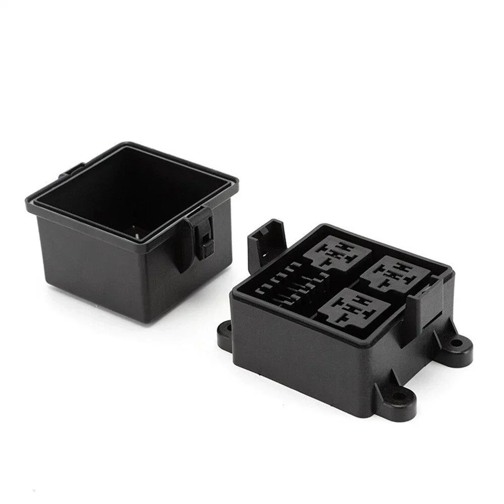 12V 3-Way Fuse Relay Box with 5-Pin 40A Relays for Car Truck Accessories