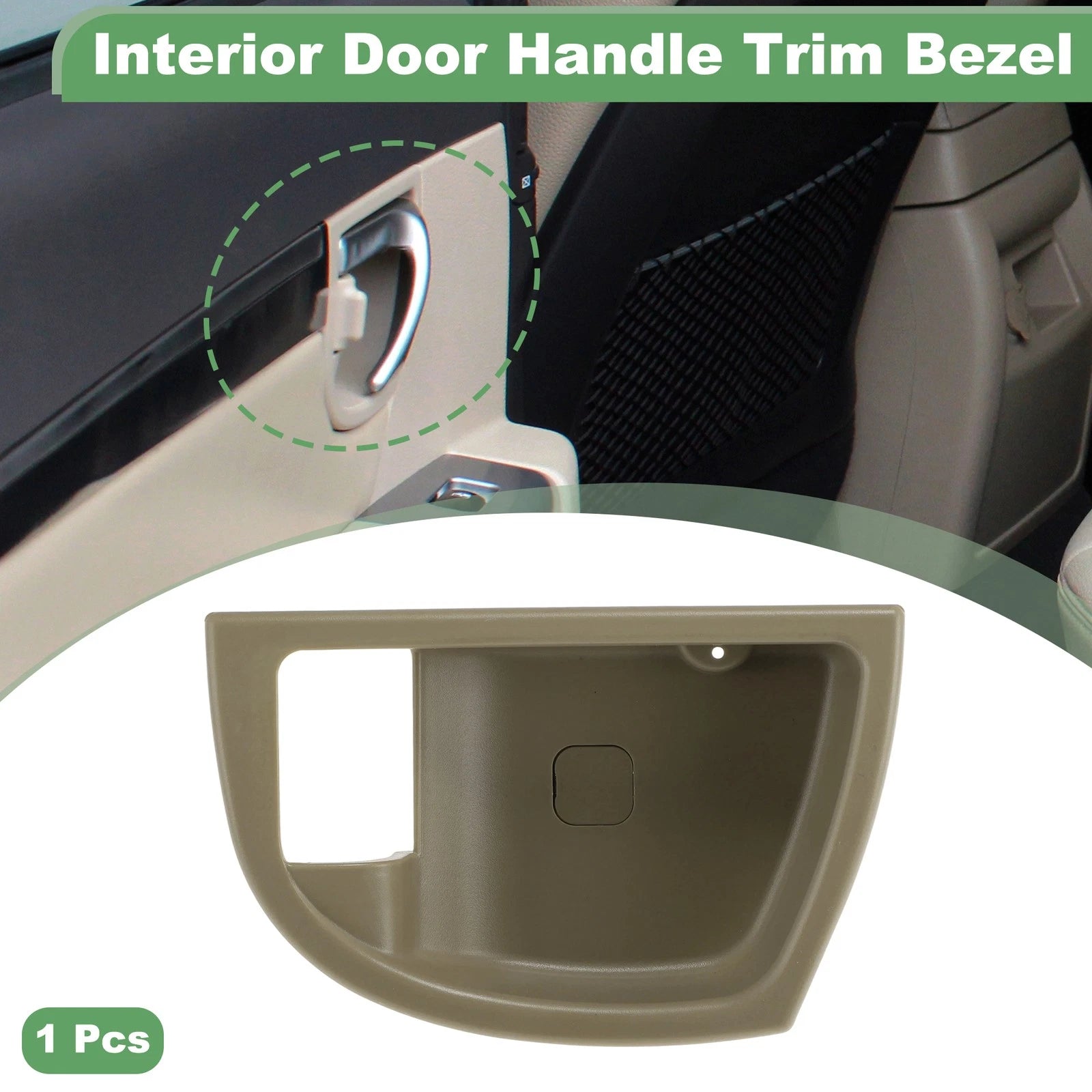 Rear Left Interior Door Handle Trim Bezel for Hyundai Santa Fe (2007–2012) Beige