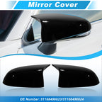1 Pair Gloss Black Side Mirror Cover Cap for BMW X3 G01 X4 G02 X5 (2017–2024)