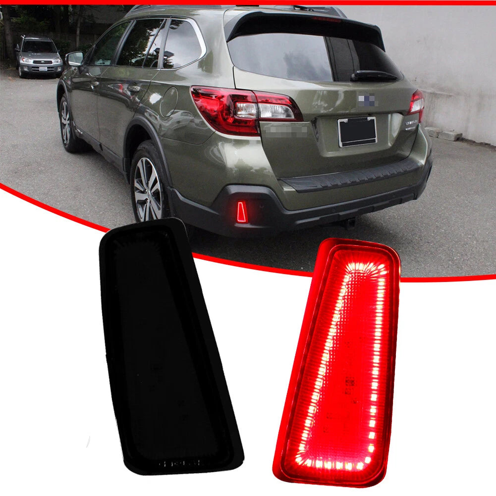 Smoked Rear Bumper Reflector LED Tail Lights for Subaru Outback (2015–2020)