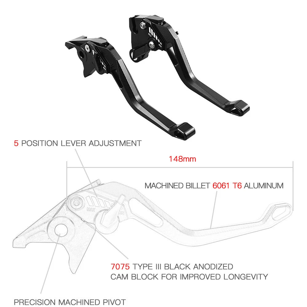 Brake Clutch Levers for Honda CBR500R/CB500F/X (2013–2020), CBR250R (2011–2013)