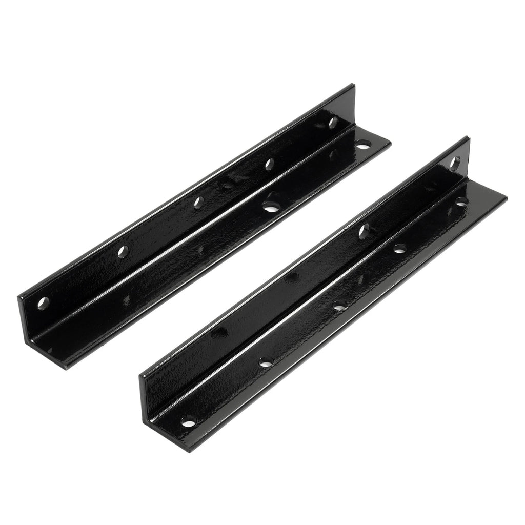 2X Black Battery Box Mounting Brackets for Peterbilt 375/378/379/385 (1988–2010)