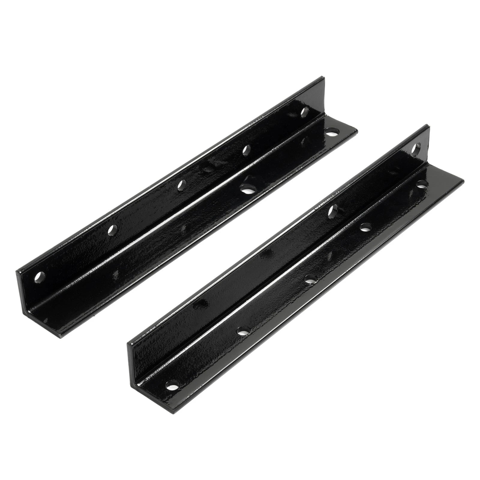 2X Black Battery Box Mounting Brackets for Peterbilt 375/378/379/385 (1988–2010)