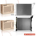 Radiator and A/C Condenser with Drier for Hyundai Sonata (2011–2014)