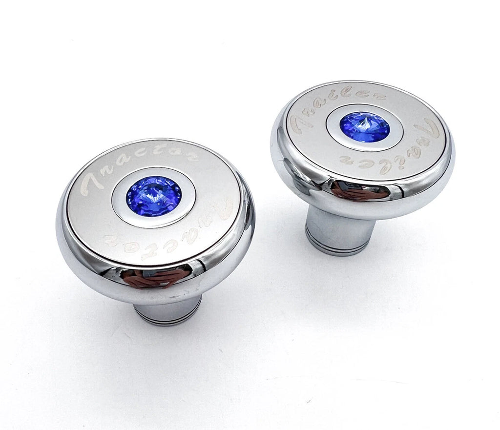 Air Valve Knob Heavy Duty for Peterbilt Kenworth Chrome Blue Diamond (—)