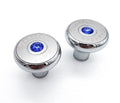 Air Valve Knob Heavy Duty for Peterbilt Kenworth Chrome Blue Diamond (—)