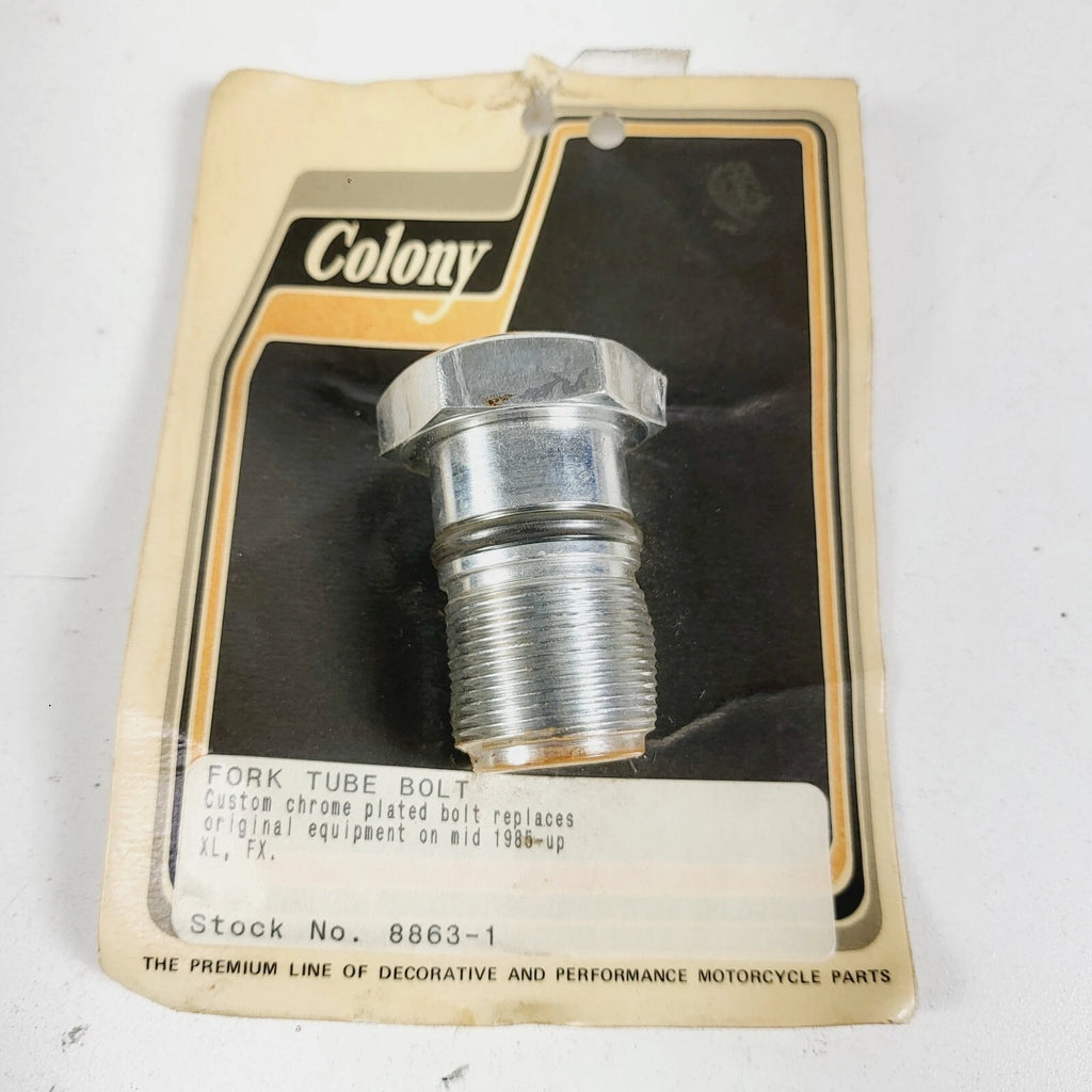 Colony Chrome Fork Tube Bolt 35mm for Harley Davidson FX & XL (1985–1987)