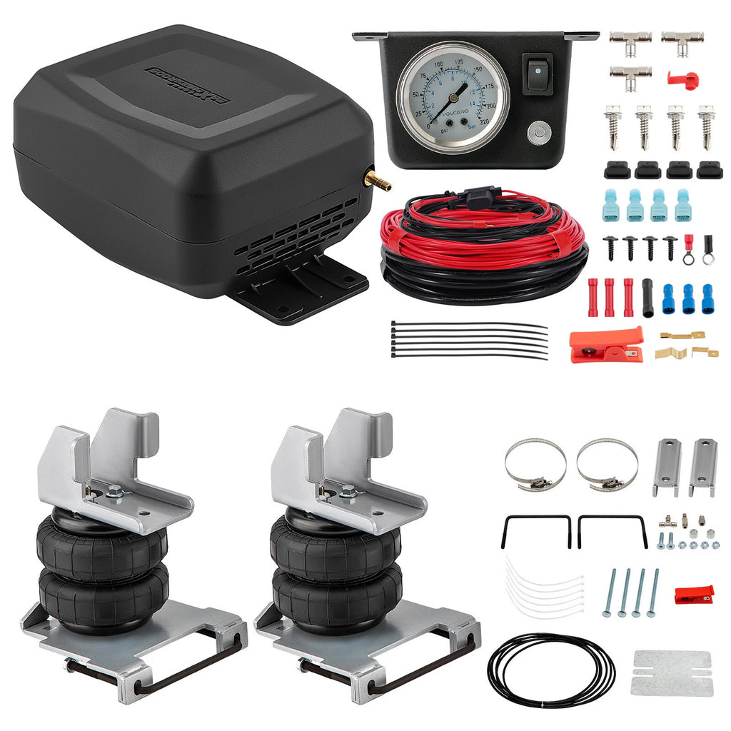 Air Spring Bag Tow Assist Rear & Compressor Kit for Chevy 1500 (2007–2018)
