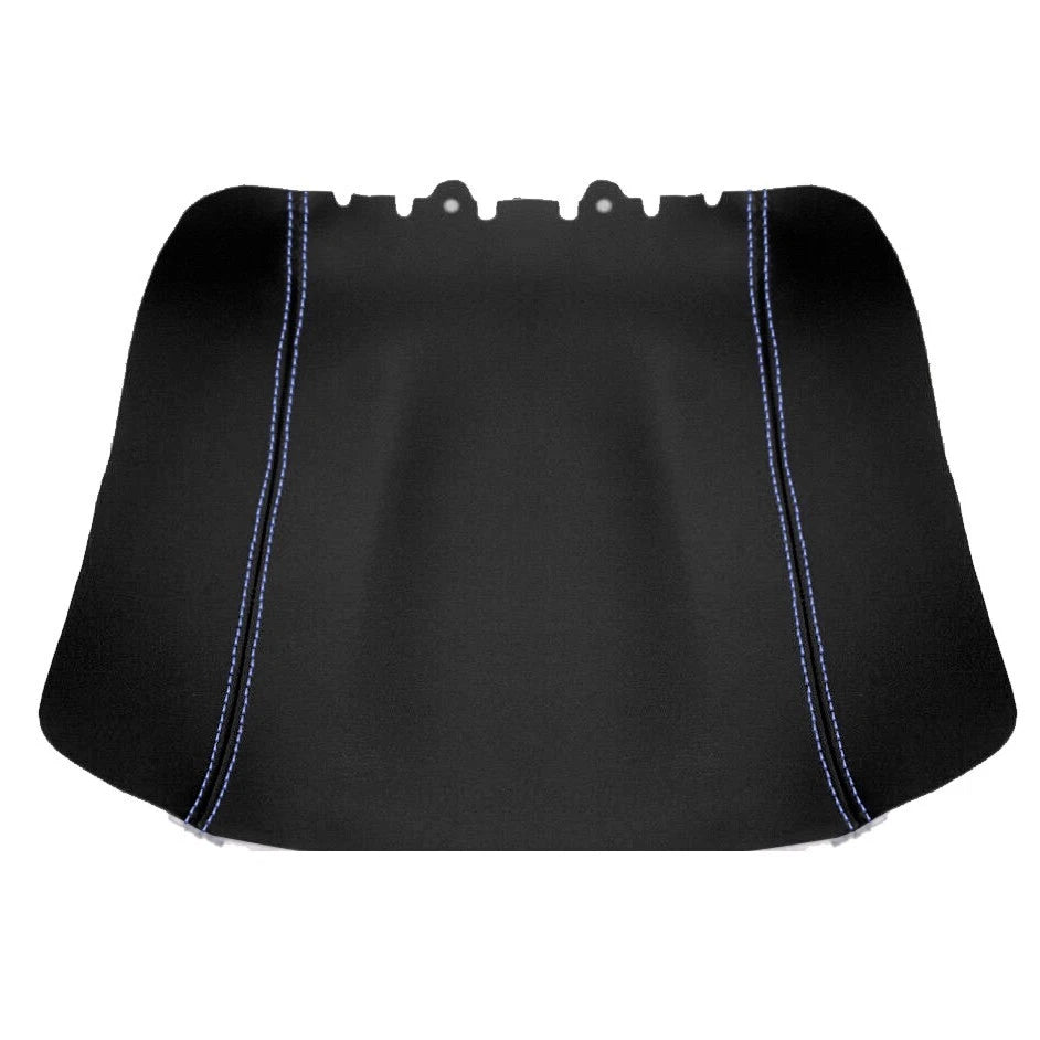 Leather Console Lid Jump Seat Cover for Ford F150 (2004–2008) Blue Stitch