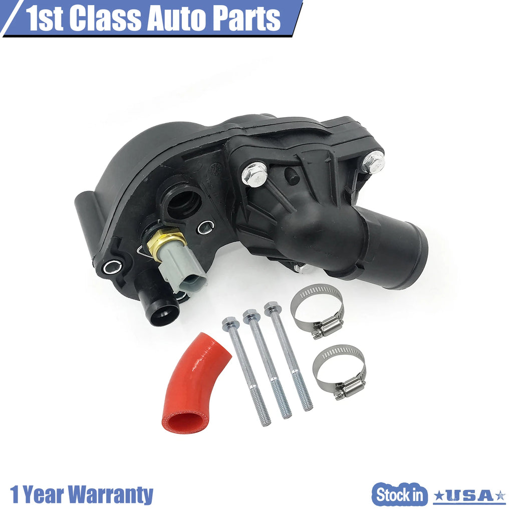 Thermostat Assembly with Bypass Hose Clamp Kit for Ford Explorer (2001–2011)