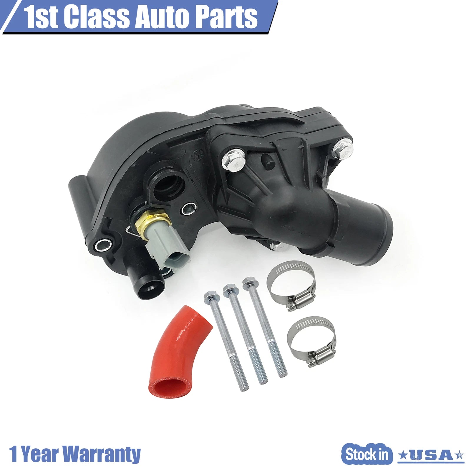 Thermostat Assembly with Bypass Hose Clamp Kit for Ford Explorer (2001–2011)