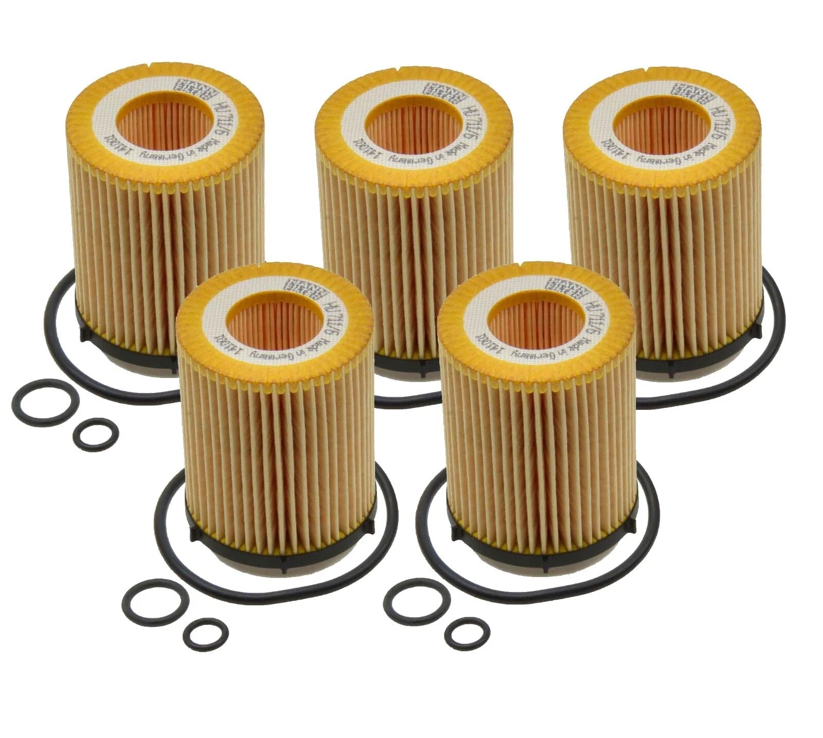 Set of 5 Oil Filters for Mercedes W205 C117 X156 S213 X253 C253