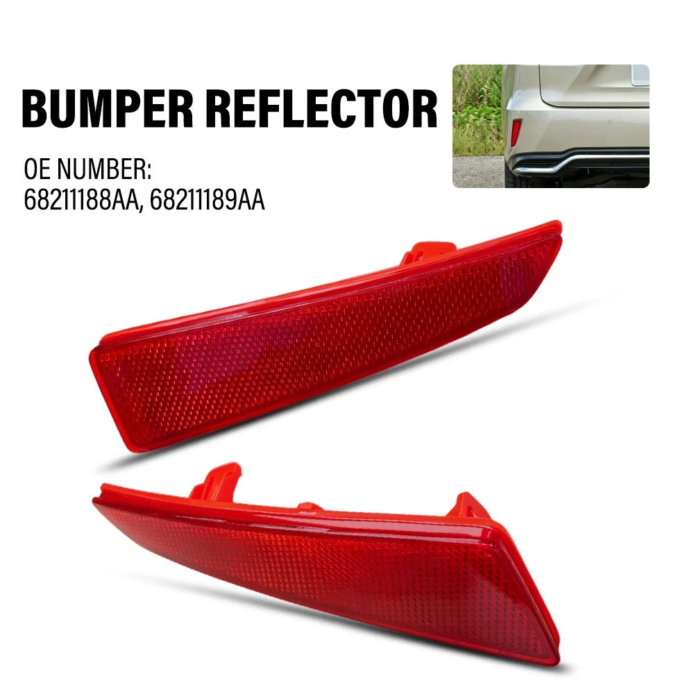 2X Red Lens Rear Bumper Reflectors for Lexus RX350 RX450h (2016–2019)