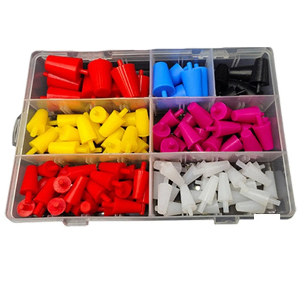 60-Piece Silicone Masking Cone Assortment Kit for Powder Coating