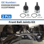 2X Front Lower Ball Joints for Honda Acura (2008–2012) No.K500288/K500289