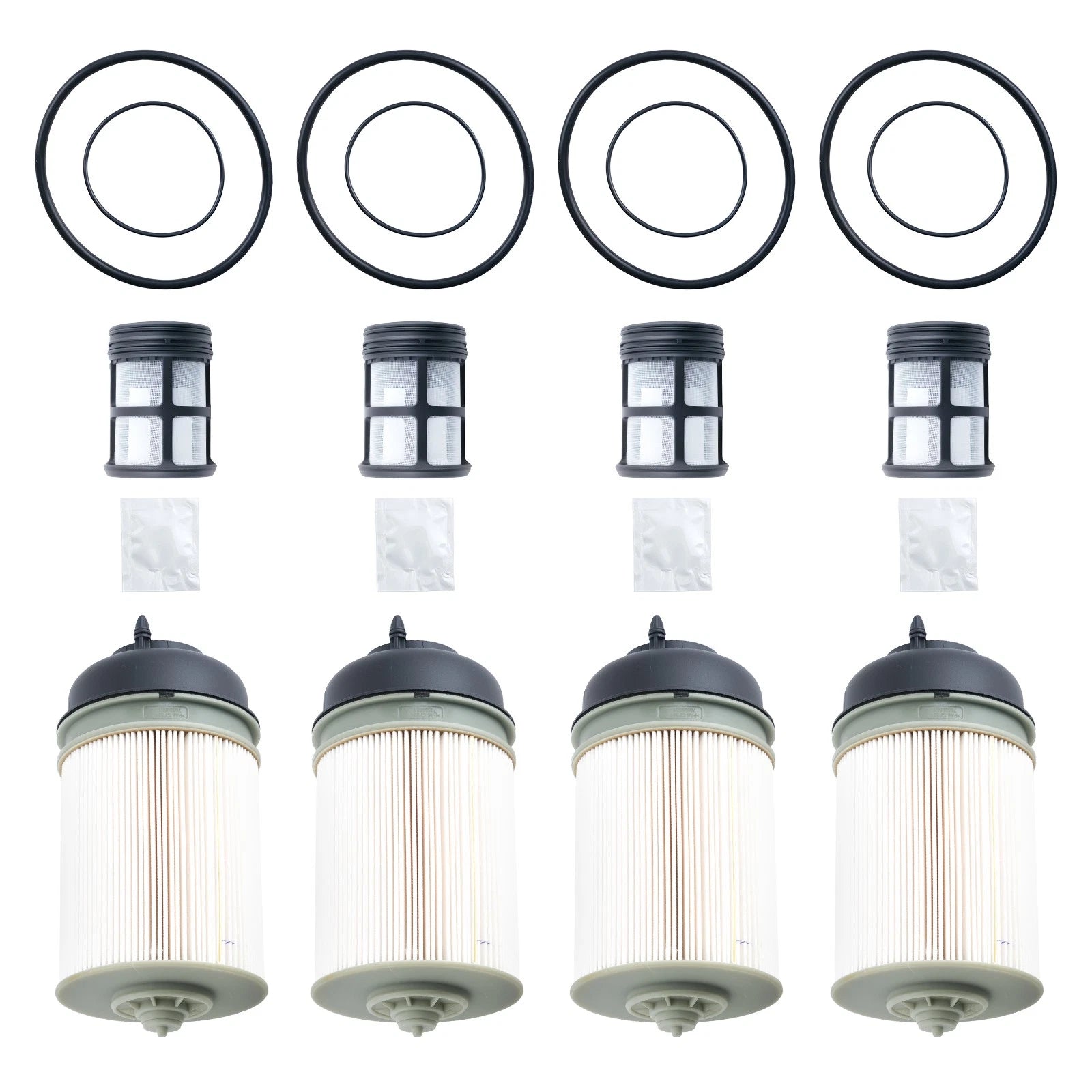 Set of 4 Fuel Filters for Detroit Diesel DD13 DD15 DD16 (2014–Present)